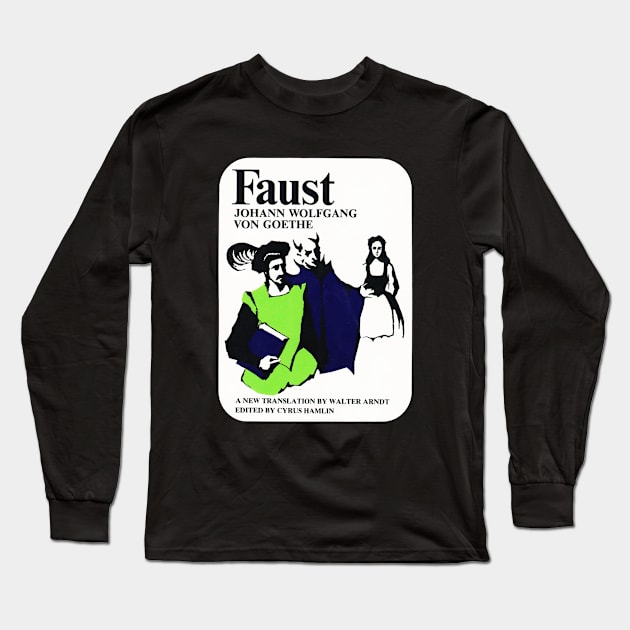 HIGH RESOLUTION Faust Johann Wolfgang von Goethe Vintage Book Cover Long Sleeve T-Shirt by buythebook86